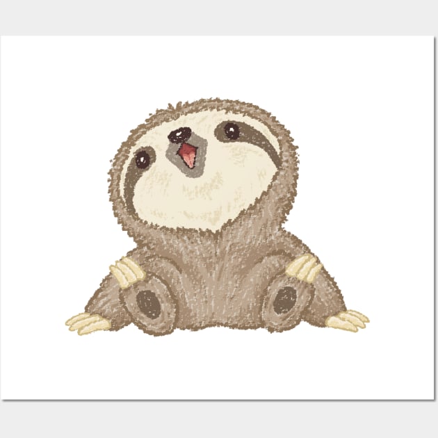 Happy Sloth Wall Art by sanogawa